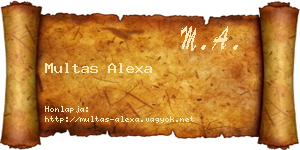 Multas Alexa névjegykártya